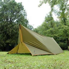 Waterproof Portable Tarp Multifunctional Outdoor Camping Traveling Awning Backpacking Tarp Shelter Rain (Brown 10Ã—10.5ft)