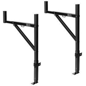 VEVOR Truck Rack, 19-34inch Extendable Truck Ladder Rack, 38.6"-43.6" Adjustable Height, 250 lbs Capacity Steel Ladder Rack for Truck