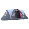 5-6 Person Family Tent, Outdoor Camping Tent with Lighting Hook, Carrying Bag for Camping, Hiking and Travelling, Grey
