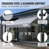 VEVOR Manual Retractable Awning, 118" Outdoor Retractable Patio Awning Sunshade Shelter