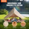VEVOR 12 Person Canvas Glamping Bell Tent, Breathable Waterproof Large Yurt Tent with Stove Jack and Detachable Side Wall for Family Camping