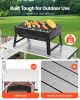 VEVOR Outdoor 2-Tier Kitchen with Zippered Bag, Portable Folding Cook Table for BBQ, Party and Camping, Brown