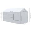 10' x 20' Party Tent and Carport, Height Adjustable Portable Garage, Outdoor Canopy Tent 8 Legs with Sidewalls for Car, Truck, Boat, Motorcycle, Bike