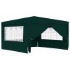 Professional Party Tent with Side Walls 13.1'x13.1' Green 0.3 oz/ft²
