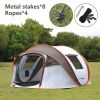 4-6 Persons White Light Orange Pop-Up Boat Tent
