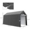 Outsunny Galvanized 7' x 12' Outdoor Storage Tent, Heavy Duty and Waterproof Portable Shed, for Bike, Motorcycle, Tools, Gray