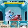 VEVOR Portable Inflatable Paint Booth, 13 x 8 x 8ft Inflatable Spray Booth, Car Paint Tent with Air Filter System & 2 Blowers
