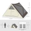 Camping Tent, Easy Setup for 2-3 People, Ventilation Windows, Travel Bag Included