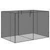 Outsunny 10' x 6.5' Crop Cage, Plant Protection Tent with Zippered Doors for Vegetable Garden, Backyard, Black