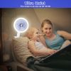 Clip on Fan with LED Lamp, Rechargeable Desk Fan, 4 Speed 360°Rotating Detachable Clamp Fan