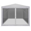 Party Tent with 4 Mesh Sidewalls 157.5"x118.1"