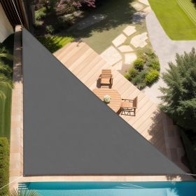 10'X10'X14' Sun Shade Sail Curved Commercial Outdoor Shade Cover Sand Triangle Heavy Duty Permeable 185GSM Backyard Shade Cloth for Patio Garden