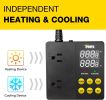 Professional Digital Heating and Cooling Temperature Controller for Seed Germination, Reptiles and Brewing Breeding Fermenter Greenhouse, Grow Tent