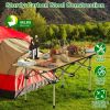 Folding Camping Table, Portable upgraded carbon steel Table with Carry Bag Heavy Duty, Lightweight Foldable Camp Table for Outdoor