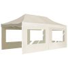 Professional Folding Party Tent with Walls Aluminum 19.7'x9.8' Cream