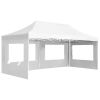 Professional Folding Party Tent with Walls Aluminum 19.7'x9.8' White