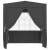 Professional Party Tent with Side Walls 8.2'x8.2' Anthracite 0.3 oz/ft²
