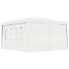 Professional Party Tent with Side Walls 13.1'x13.1' White 0.3 oz/ft²