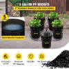 VEVOR DWC Hydroponic System, 5 Gallon 5 Buckets, Deep Water Culture Growing Bucket, Hydroponics Grow Kit with Pump, Air Stone and Connected Reservoir