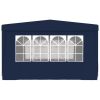 Professional Party Tent with Side Walls 13.1'x13.1' Blue 0.3 oz/ft²