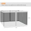 Outsunny 10' x 12' Replacement Mesh Sidewall Netting for Patio Gazebos and Canopy Tents with Zippers (Sidewall Only), White