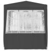 Professional Party Tent with Side Walls 8.2'x8.2' Anthracite 0.3 oz/ft²
