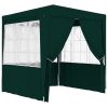 Professional Party Tent with Side Walls 6.6'x6.6' Green 0.3 oz/ft²