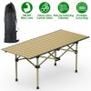 Folding Camping Table, Portable upgraded carbon steel Table with Carry Bag Heavy Duty, Lightweight Foldable Camp Table for Outdoor