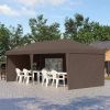Pop Up Canopy party Tent with 4 Sidewalls 10' x 20' , Coffee-AS