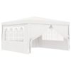 Professional Party Tent with Side Walls 13.1'x13.1' White 0.3 oz/ft²