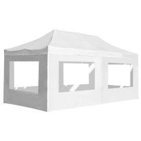 Professional Folding Party Tent with Walls Aluminum 19.7'x9.8' White