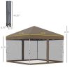 10' x 10' Pop Up Canopy Tent-Khaki