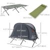 Camping Tent Cot, Multifunctional Folding Tent Combo, Portable Off-Ground Tent Shelter with Self-Inflating Air Mattress and Carry Bag for 1 Person