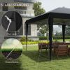 Outsunny 10' x 20' Pop Up Canopy Tent, Upgraded Heavy Duty Tents for Parties, Outdoor Instant Gazebo Sun Shade Shelter with Carry Bag, for Catering