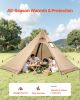 VEVOR Hot Tent for 4 Persons, Portable Winter Tipi Tent with Stove Jack, Waterproof Canvas Camping Tents