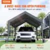 VEVOR Carport, Heavy Duty 10 x 20ft Car Canopy, Outdoor Garage Shelter with 8 Reinforced Poles and 4 Weighted Bags