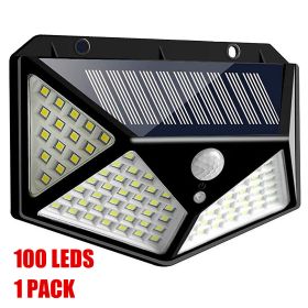 4X Solar Power PIR Motion Sensor Wall Lights LED Outdoor Garden Security Lamp (Color: Black)