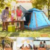4-5 Person Pop-Up Camping Tent, Instant Setup Family Tent with 2 Mosquito Nets Windows, Portable for Hiking, Backpacking & Outdoor Adventures