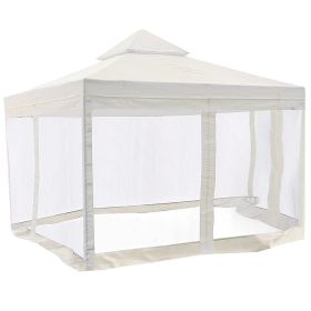 10x10ft 2T Tent Top Ivory w/ Netting (Color: as picture)