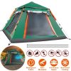 4-5 Person Pop-Up Camping Tent, Instant Setup Family Tent with 2 Mosquito Nets Windows, Portable for Hiking, Backpacking & Outdoor Adventures