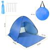 Pop Up Beach Tent Sun Shade Shelter Anti-UV Automatic Waterproof Tent Canopy for 2/3 Man w/ Net Window Storage Bag for Outdoor Beach Camping Fishing P